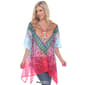 Womens White Mark Yellow Leopard Abstract Poncho - image 10