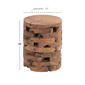 9th & Pike&#174; Brown Teak Natural Footstool - image 4