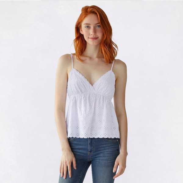 Juniors Madden Girl Scallop Eyelet Babydoll Camisole - image 