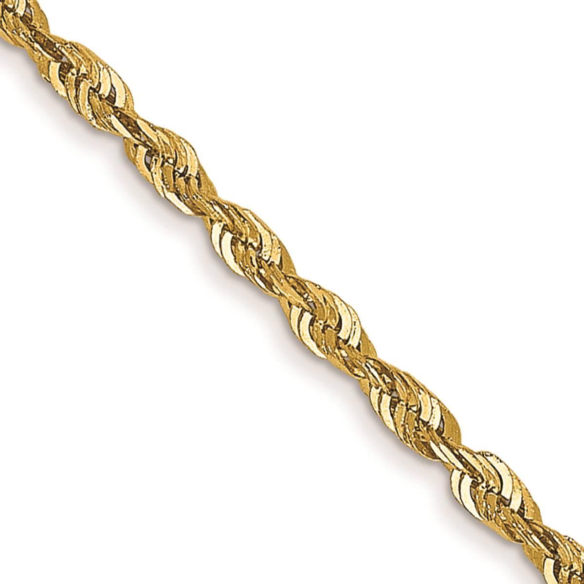 Gold Classics™ 1.5mm. Diamond Cut Light Rope Necklace