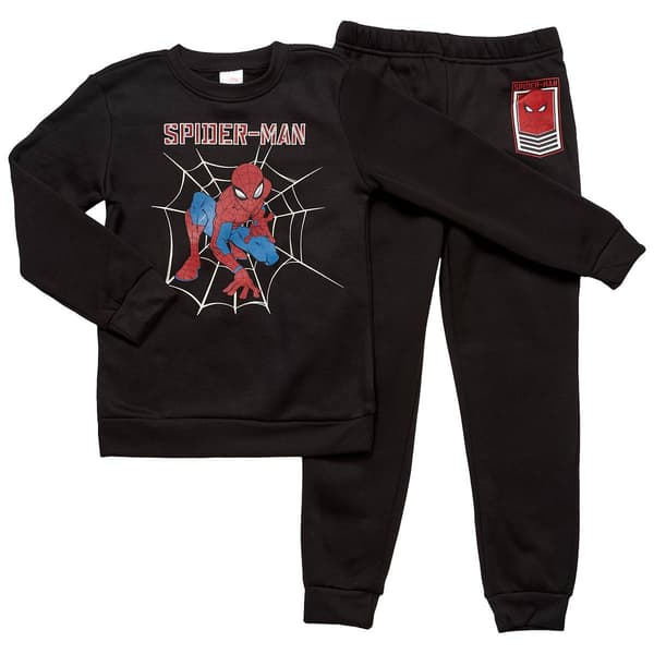 Boys (4-7) Marvel Spider-Man Sweatshirt & Jogger Set - Black