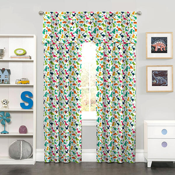 Dippy Dino's Room Darkening Rod Pocket Curtains - image 