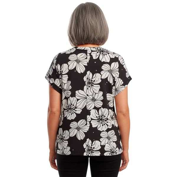 Plus Size Cocomo Floral Rhinestone Embellishment Blouse