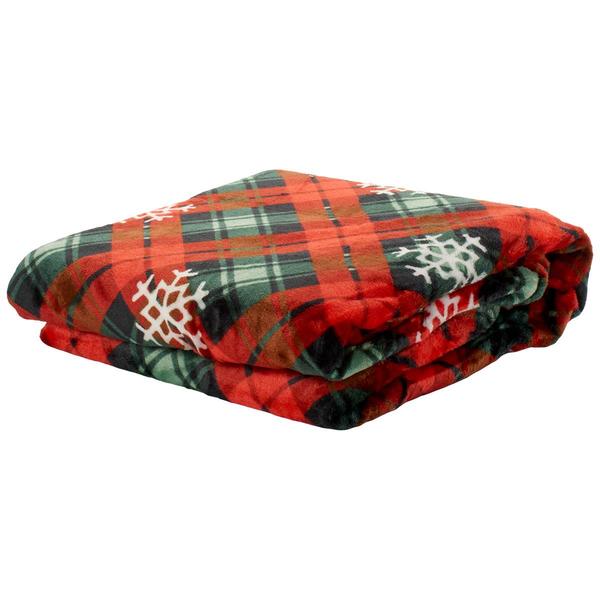 Ashley Cooper(tm) Snow Plaid Plush Throw - image 