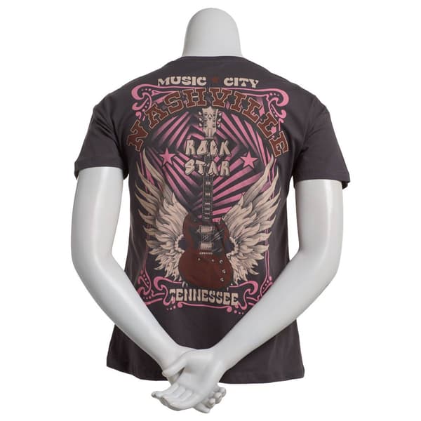 Juniors Attitude Not Included Nashville Guitar Graphic Tee