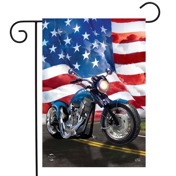 Briarwood Lane American Motorcycle Garden Flag - image 