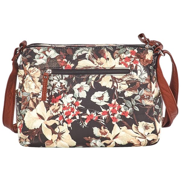 Bueno Multi-Zip Floral Camera Washed Hobo