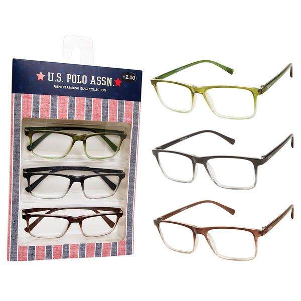 Mens U.S. Polo Assn.&#40;R&#41; 3pk. Reader Glasses Set - image 