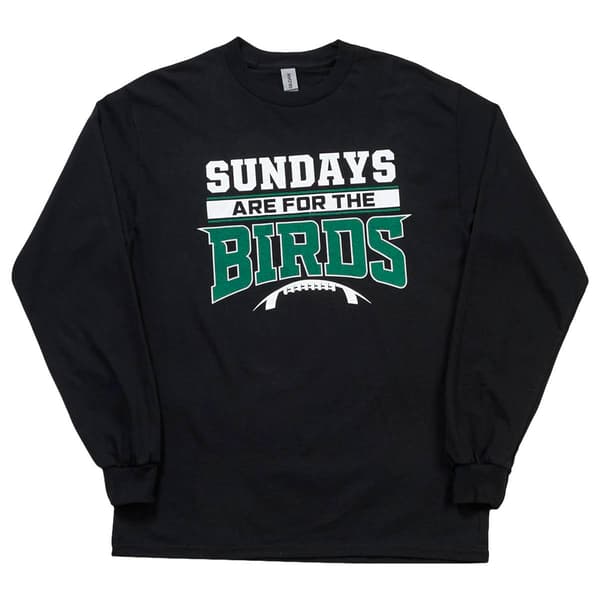 Mens Sunday Birds Tailgate Long Sleeve Tee - image 