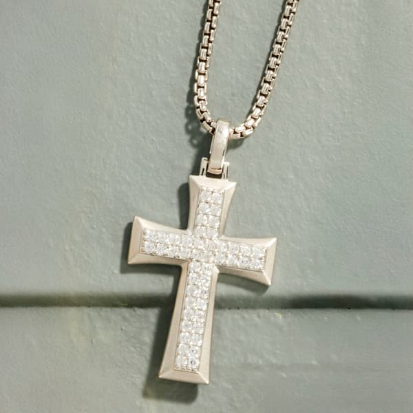 Mens Nova Star(R) Forged 1/2ctw. Lab Grown Diamond Cross Pendant - image 