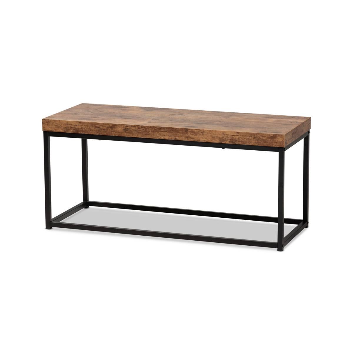 Baxton Studio Bardot Walnut Brown Finished Wood Accent Bench