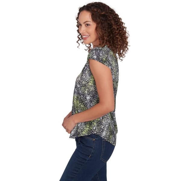 Plus Size Emaline Key Items Cap Sleeve Scoop Neck Tee