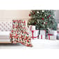 Kathy Ireland Festive Foliage Holiday Flannel Reversible Blanket - image 2