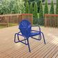 Northlight Seasonal Retro Metal Tulip Glider Patio Chair - Blue - image 2
