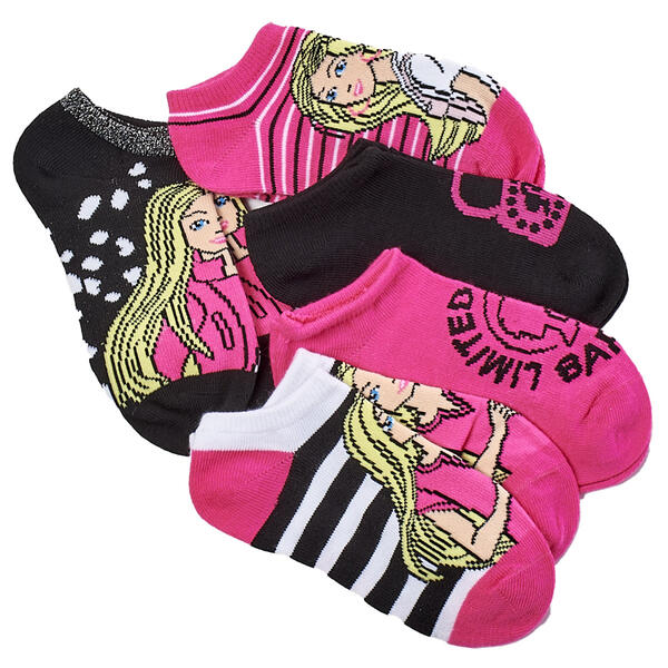 Girls Barbie&#40;R&#41; No Show Socks - image 