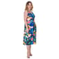 Womens 24/7 Comfort Apparel Tropical Fit & Flare Midi Dress - image 2