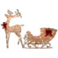 National Tree 48in. Champagne Reindeer Pulling Sleigh - image 1