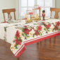 Threadmade Red & White Poinsettias Tablecloth - image 2