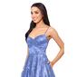 Juniors Blondie Nites All Over Glitter Lace Up Back A-Line Dress - image 3