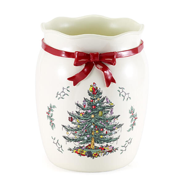 Avanti Spode Christmas Tree Red Wastebasket - image 