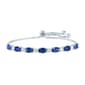 Gemstone Classics&#40;tm&#41; Blue/White Sapphire Silver Bolo Bracelet - image 1