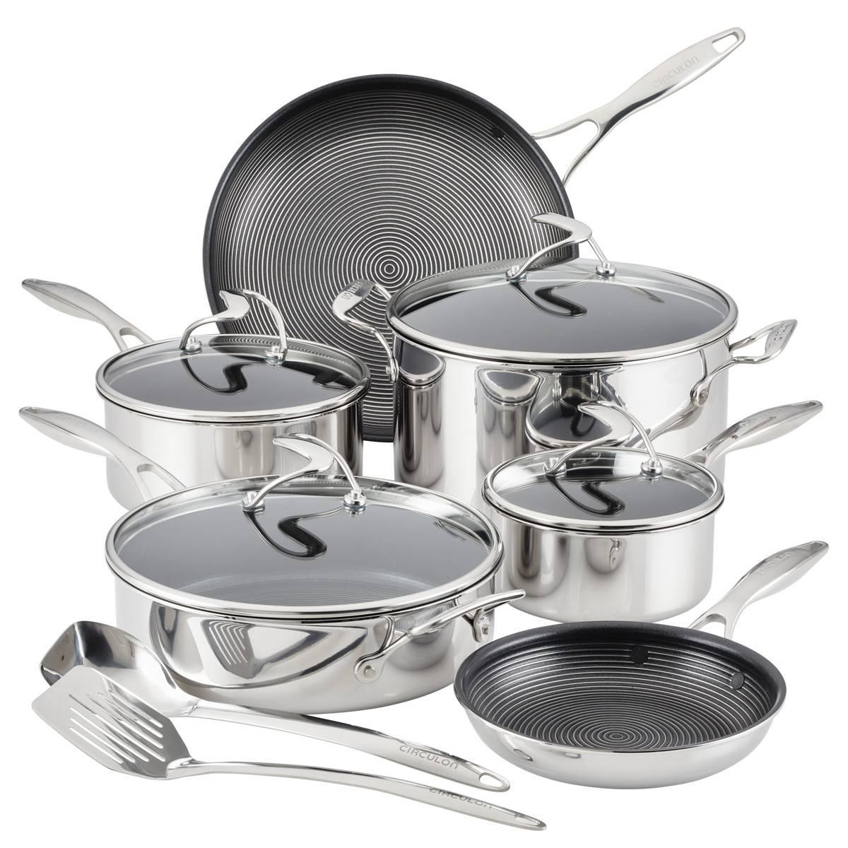 Circulon® 12pc. Stainless Steel Cookware and Utensil Set