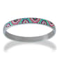 Stainless Steel Crystal Accent Bangle Bracelet - image 1