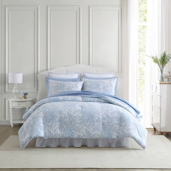 Laura Ashley Bedford Cotton Reversible Comforter Set