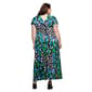 Plus Size 24/7 Comfort Apparel Blue Butterfly Empire Waist Dress - image 3