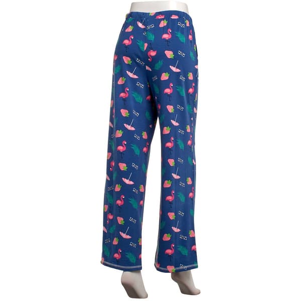 Womens Muk Luks Flamingo Tropical Pajama Pants w/ Pockets
