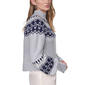 Womens DKNY Jeans Blouson Sleeve Mock Neck Fair Isle Sweater - image 3