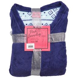 Womens Pink Laundry Long Sleeve Fair isle Plush Folded Pajama Set