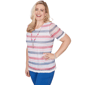 Womens Alfred Dunner The Royal Treatment Fringe Stripe Blouse - image 3
