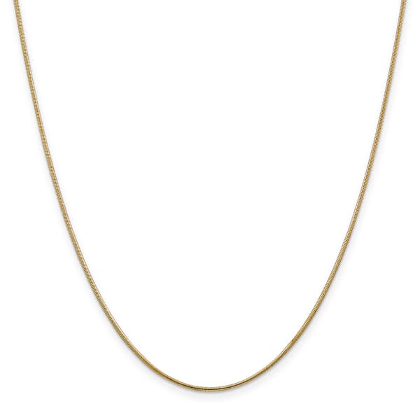 Unisex Gold Classics&#40;tm&#41; 1.1mm. 14k Gold Round Snake Chain Necklace - image 