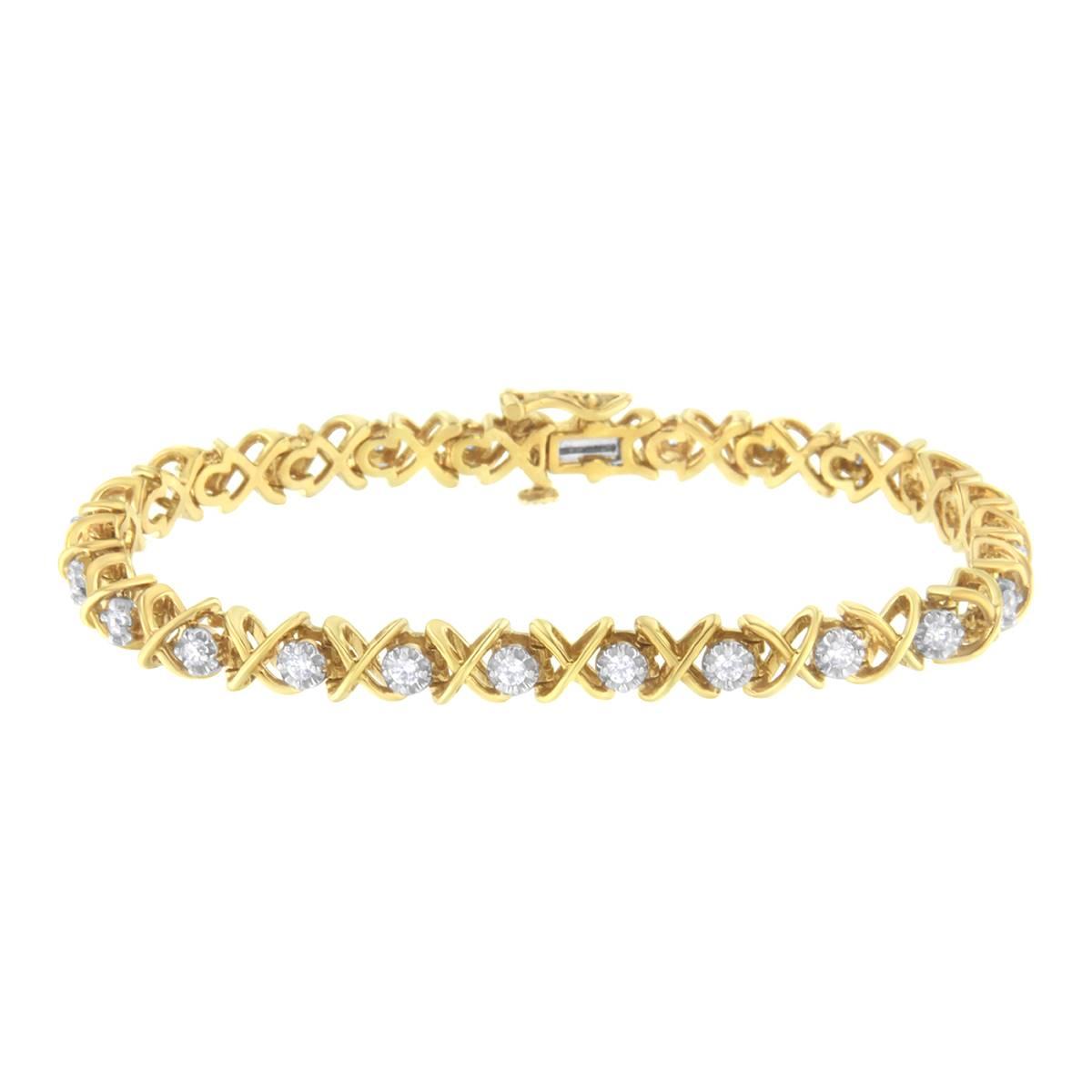 Diamond Classics™ 10kt. Yellow Gold Diamond X Link...