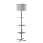 Adesso Imogen Shelf Floor Lamp with Linen Textured Fabric Shade - image 1