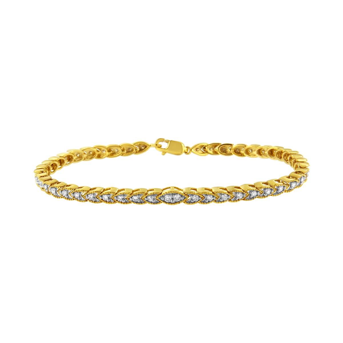 Haus of Brilliance 10kt. Yellow Gold Pear Shape Bracelet