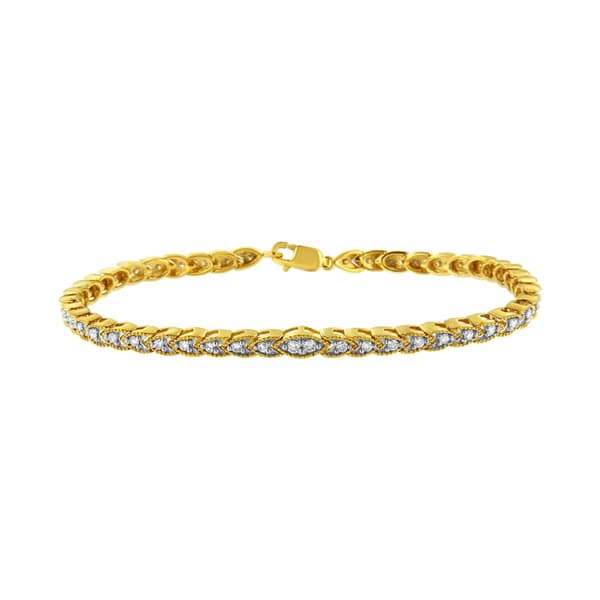 Haus of Brilliance 10kt. Yellow Gold Pear Shape Bracelet