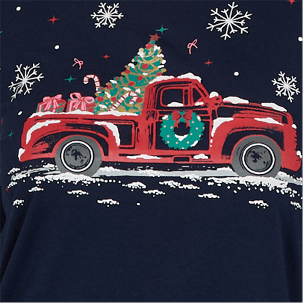 Petite Ruby Rd. Happy Holidays Christmas Truck Tee