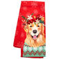 Kay Dee Holiday Flowers Everywhere Colden Retriever Kitchen Towel - image 1