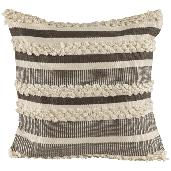 Northlight Handloom Woven Outdoor Square Throw Pillow - Grey - image 
