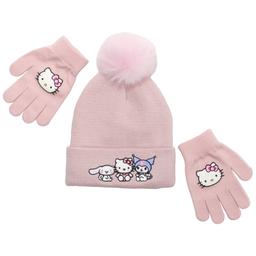 Girls Hello Kitty & Friends Sherpa Lined Beanie w/ Gloves