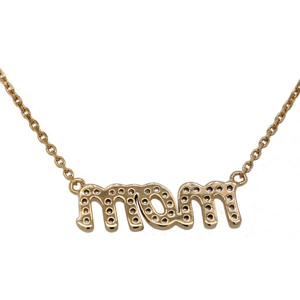 Diamond Classics™ Yellow Gold 1/4ctw. Diamond Mom Necklace
