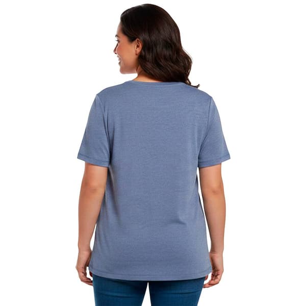 Plus Size Hasting & Smith Short Sleeve Embroidered Floral Tee