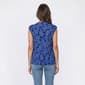 Womens Anne Klein Sleeveless Split Neck Leaf Blouse - image 2