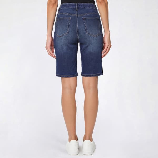 Womens d. jeans® High Rise Side Vent Denim Bermuda Shorts