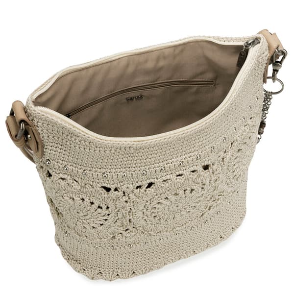 The Sak Sequoia Crochet Hobo - Natural Medallion