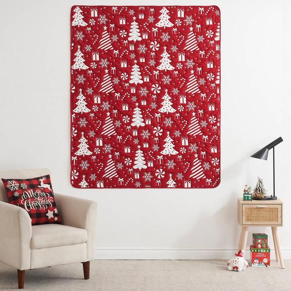 Greenland Home Fashions™ Peppermint Party Reversible Throw