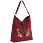 Sam & Hadley Embroidered Suede Hobo - image 3