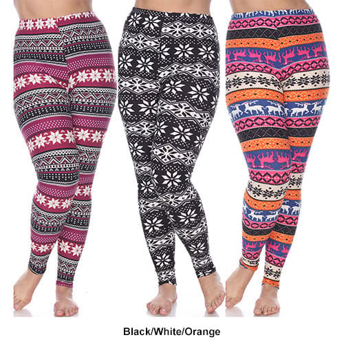 Plus Size White Mark 3pk. Leggings